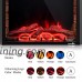 TANGKULA Electric Fireplace Insert 26” Smokeless Modern Electric Fireplace Heater Recessed Free Standing Insert Remote Control Adjustable Time Setting Touch Screen Stove Heater (26") - B07G994544